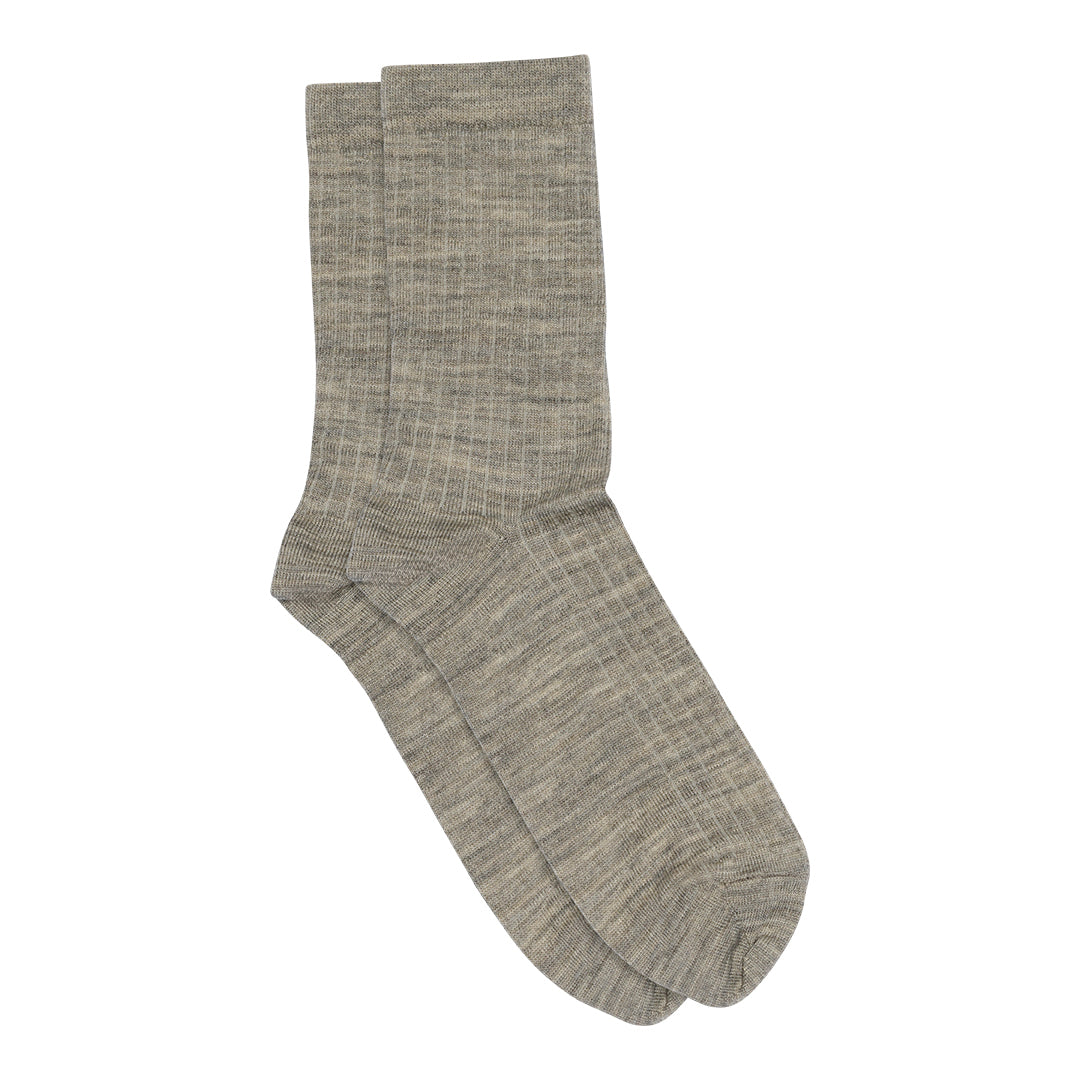 Wool rib socks