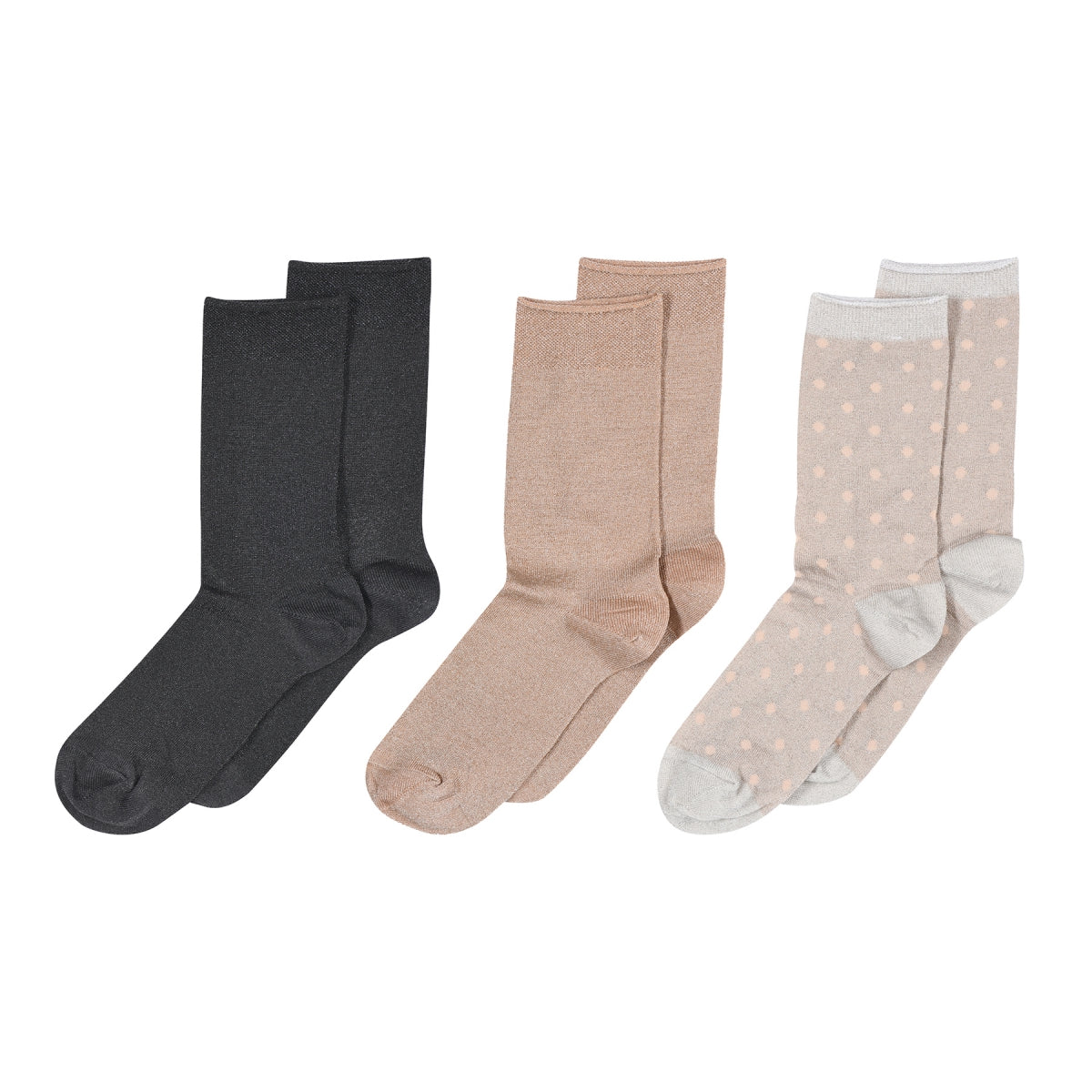 Glitter socks 3-pack