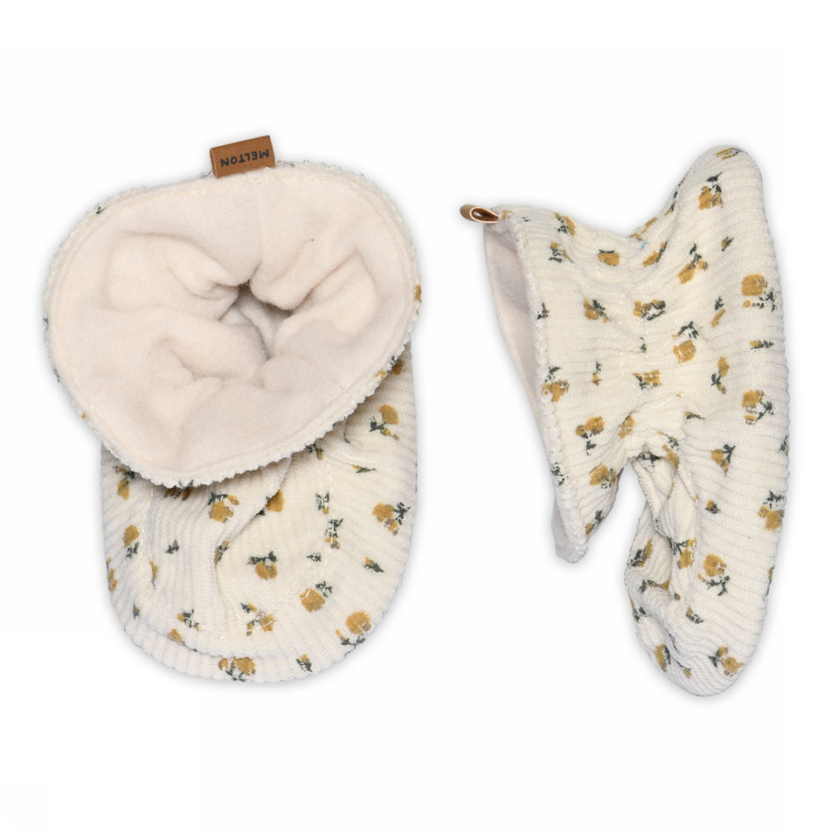 Floral textile slipper