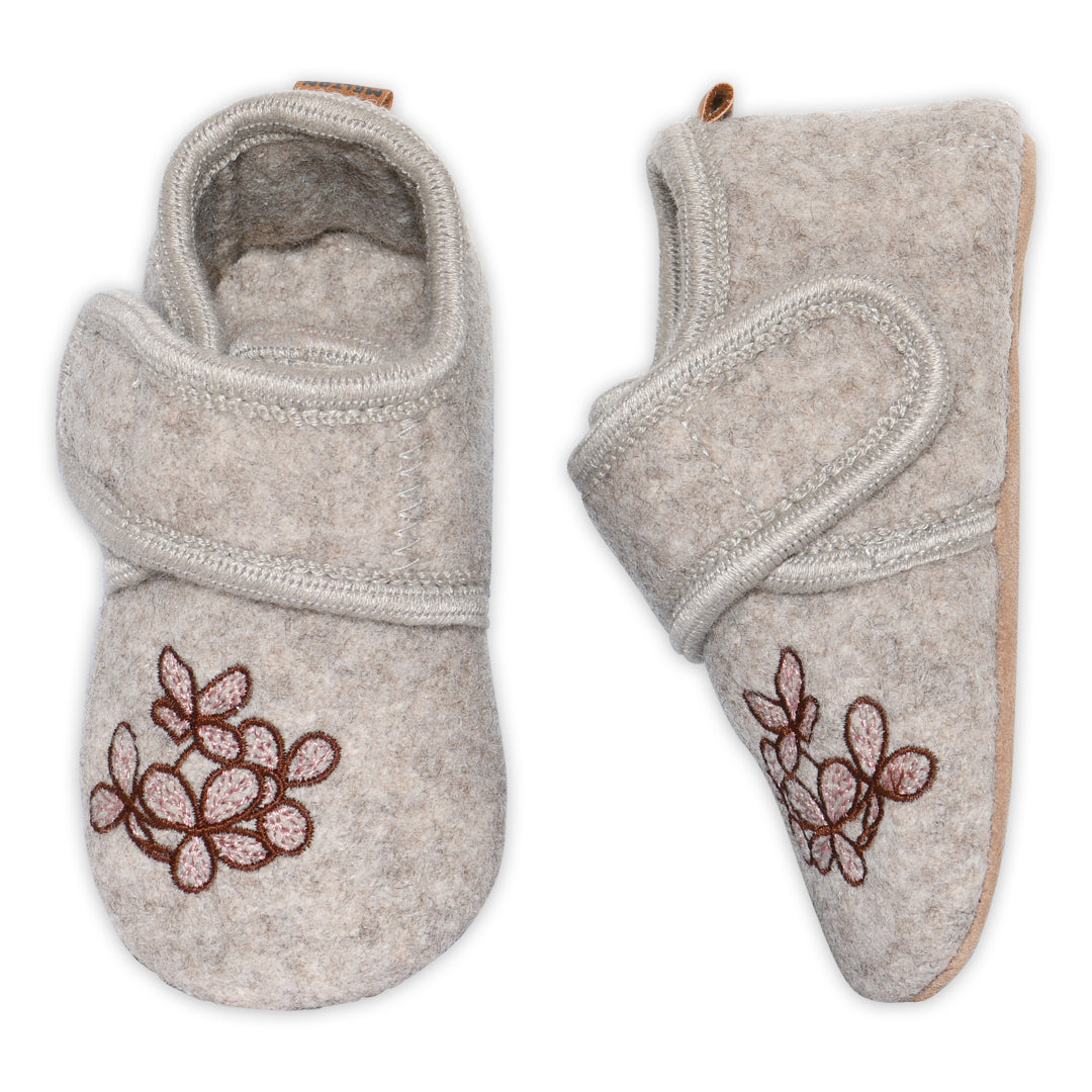 Hortensia wool slippers