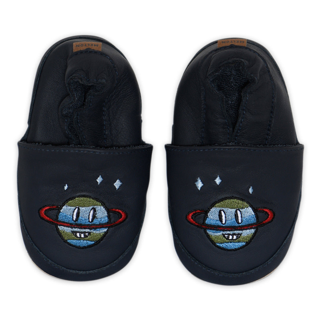 Planet leather slippers