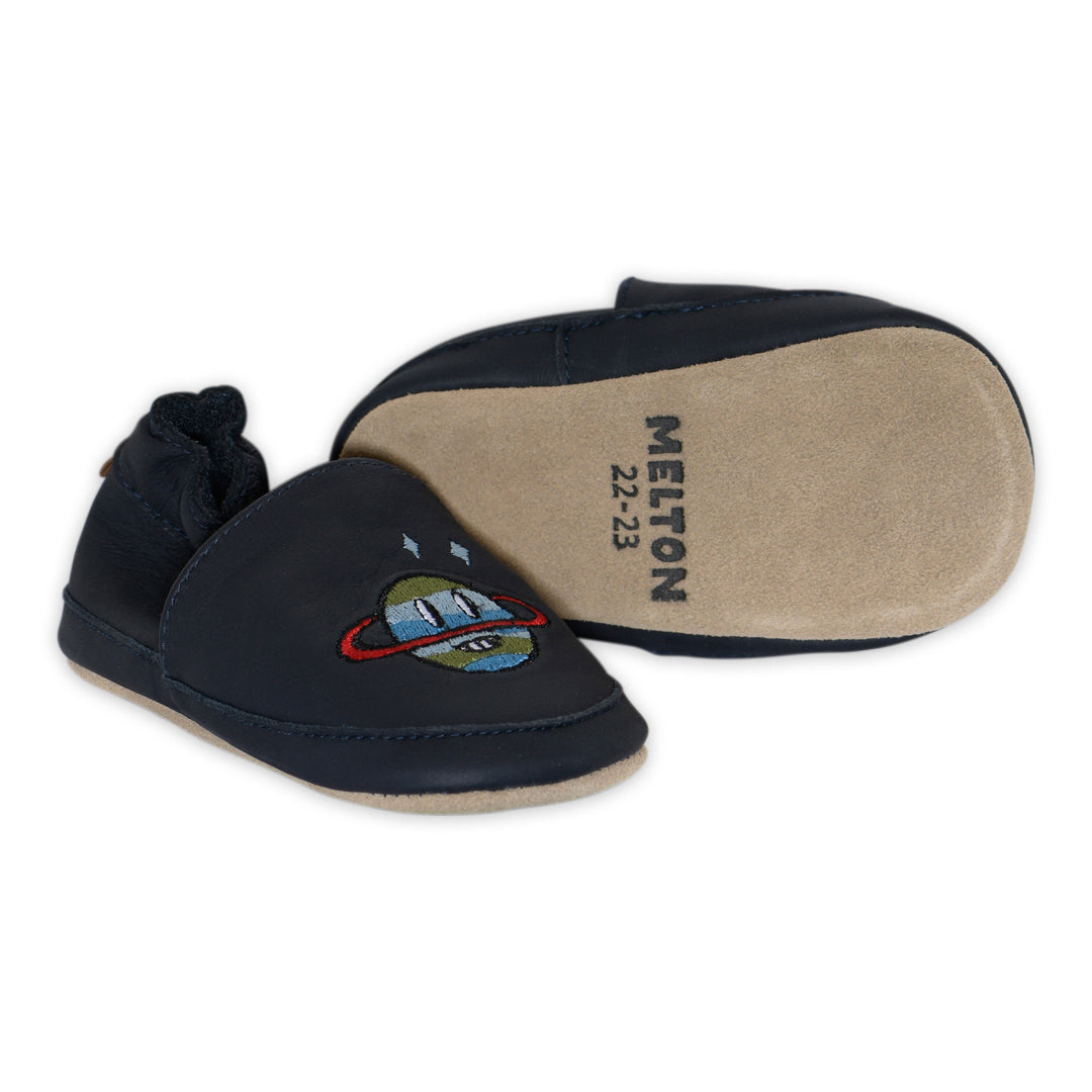 Planet leather slippers