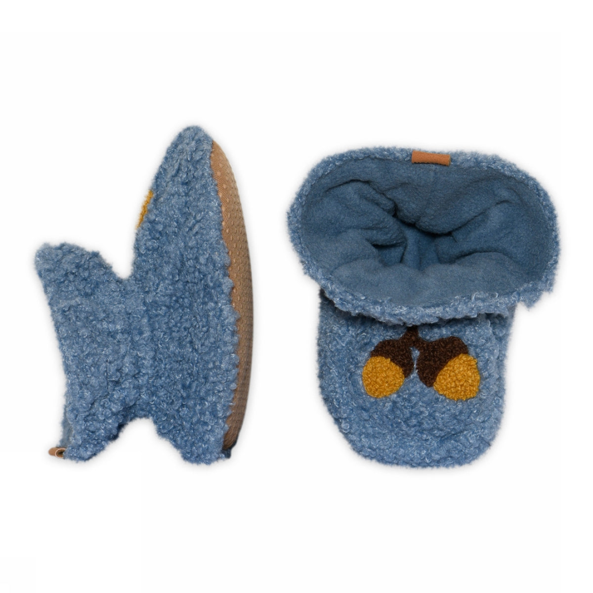 Acorn textile slippers