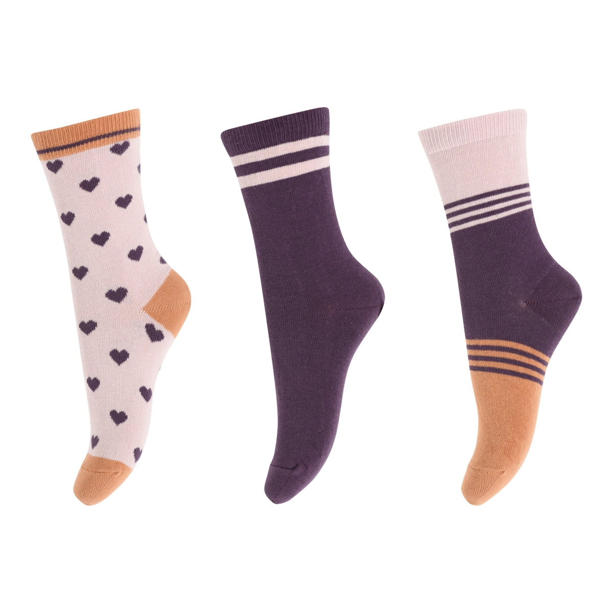 Hearts 3-pack socks