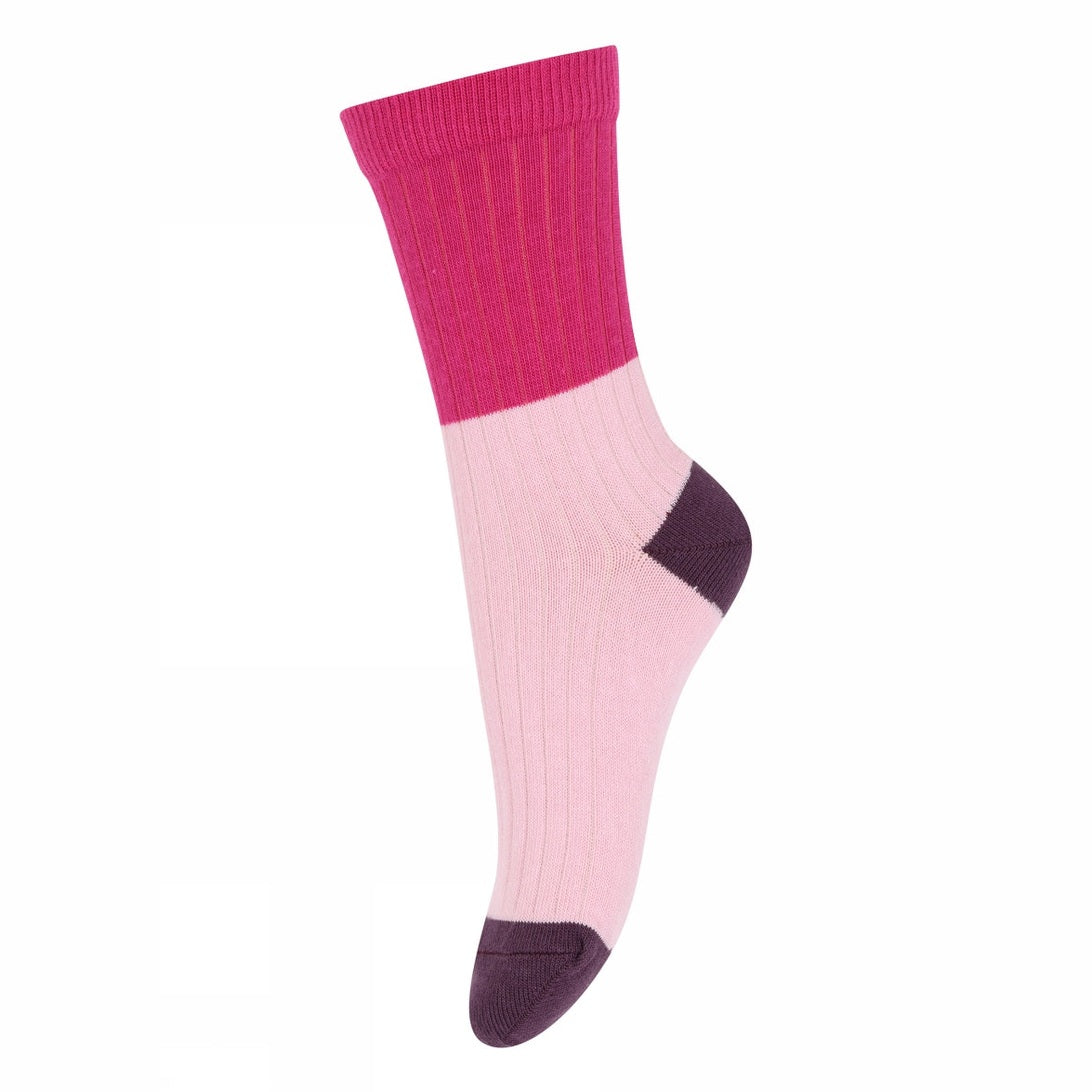 Block colour socks