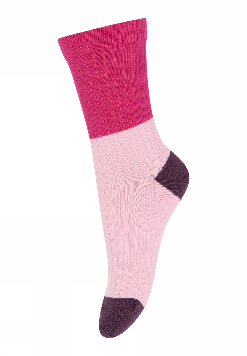 Block colour socks