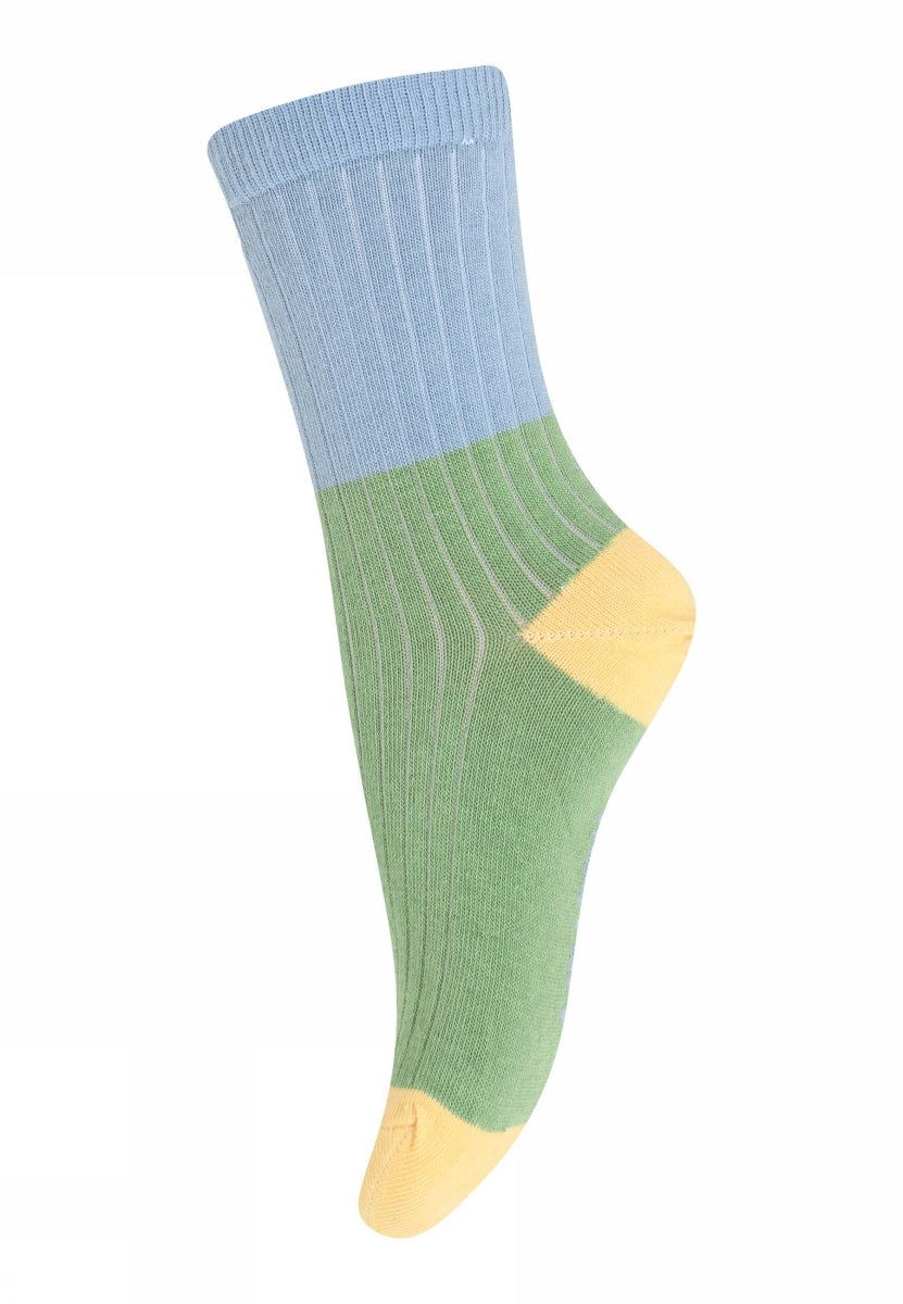 Block colour socks