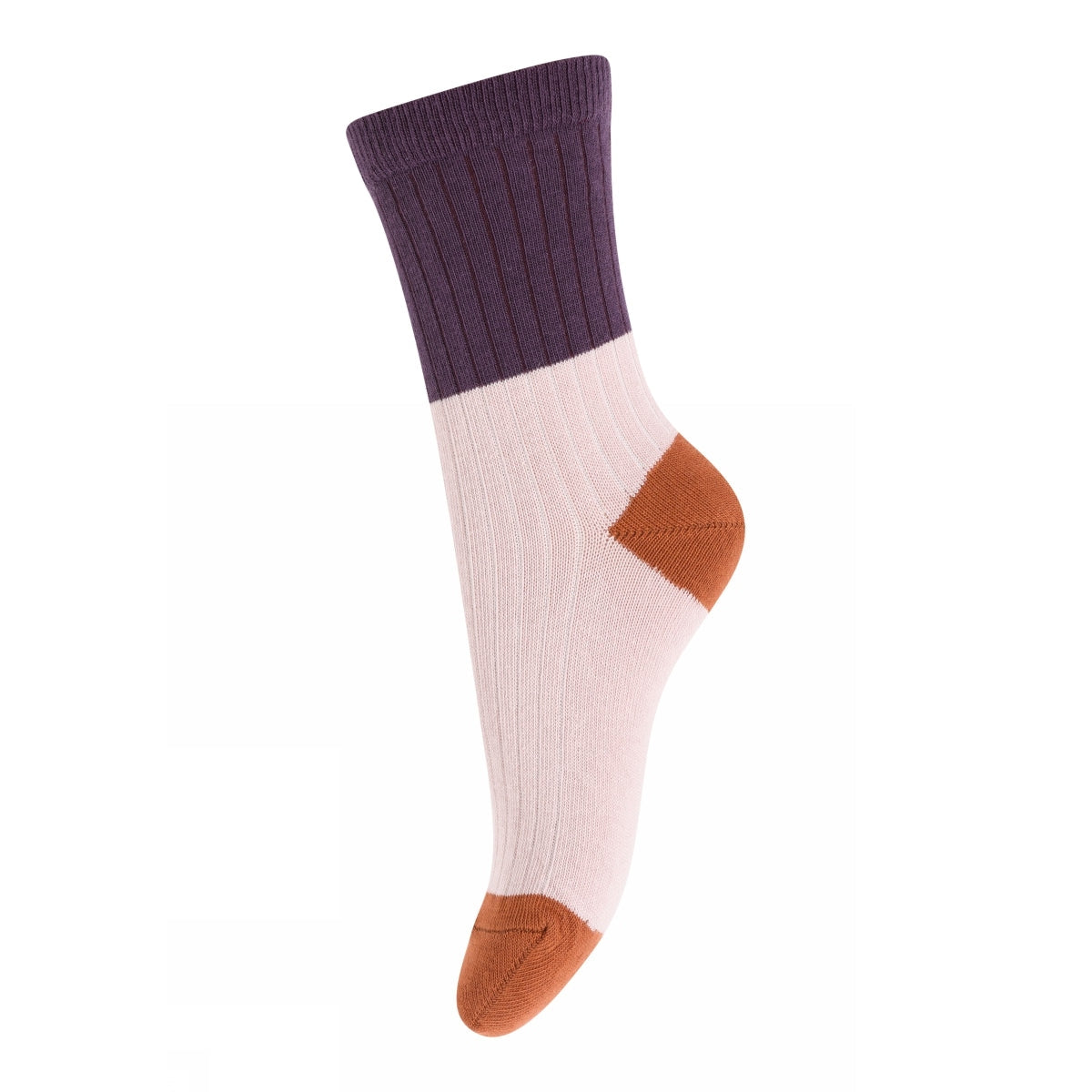 Block colour socks