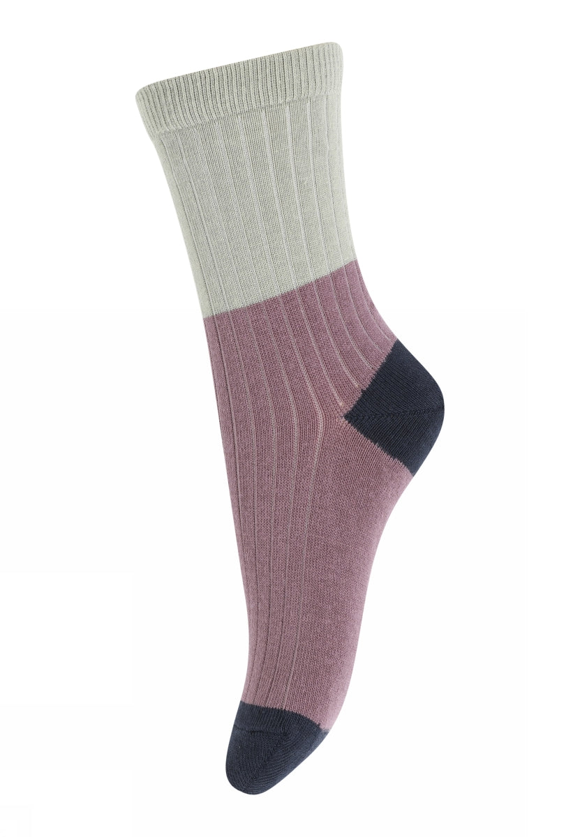 Block colour socks