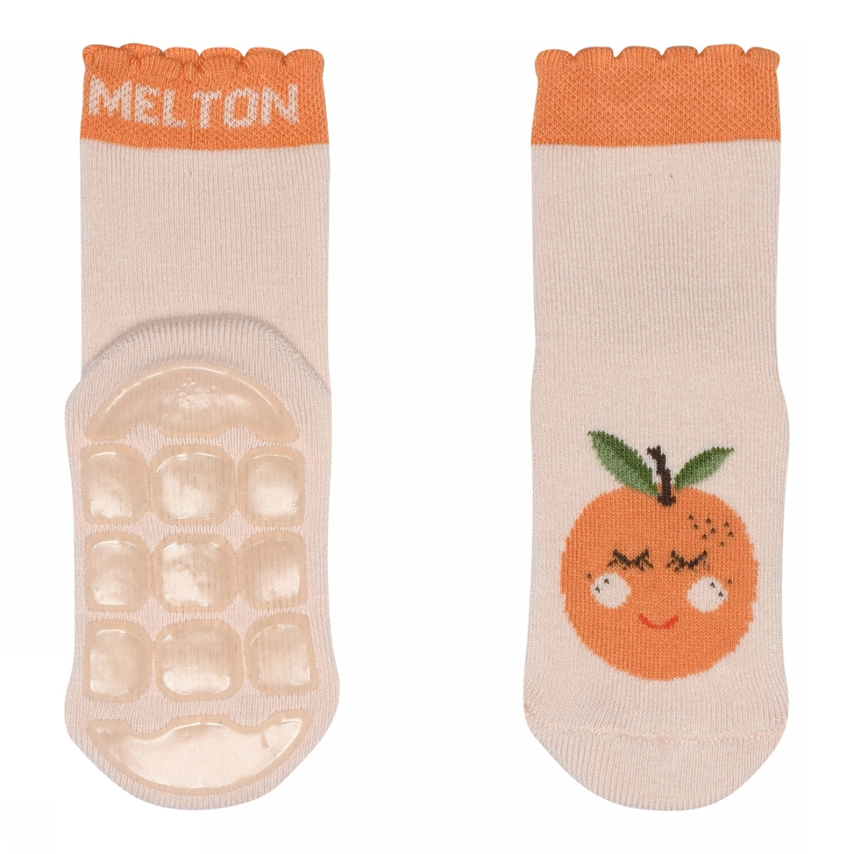 Orange socks - anti-slip