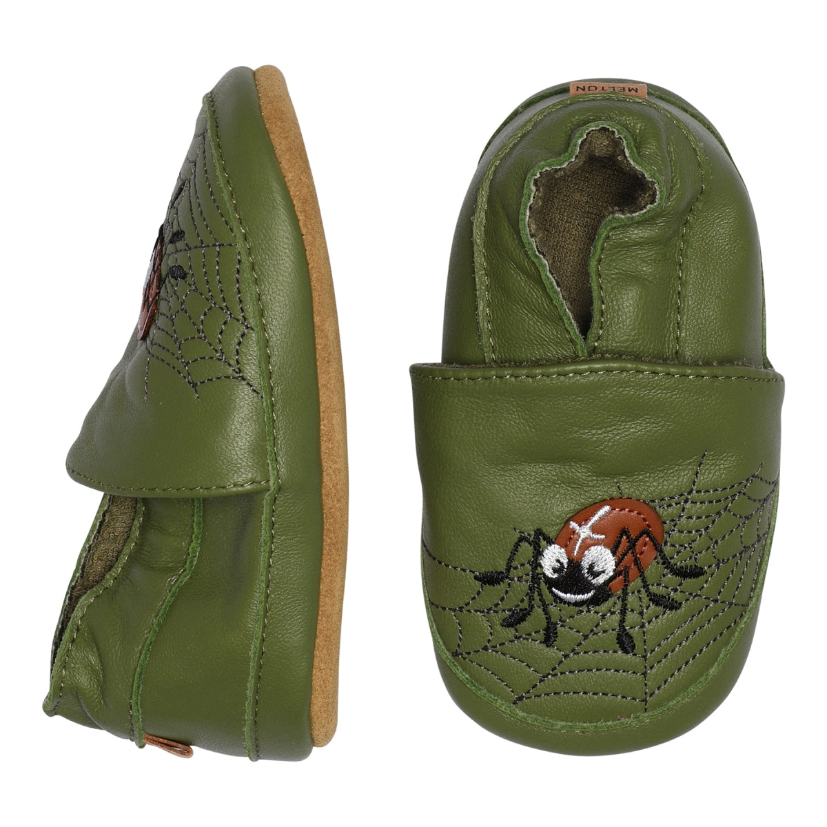 Spider leather slippers