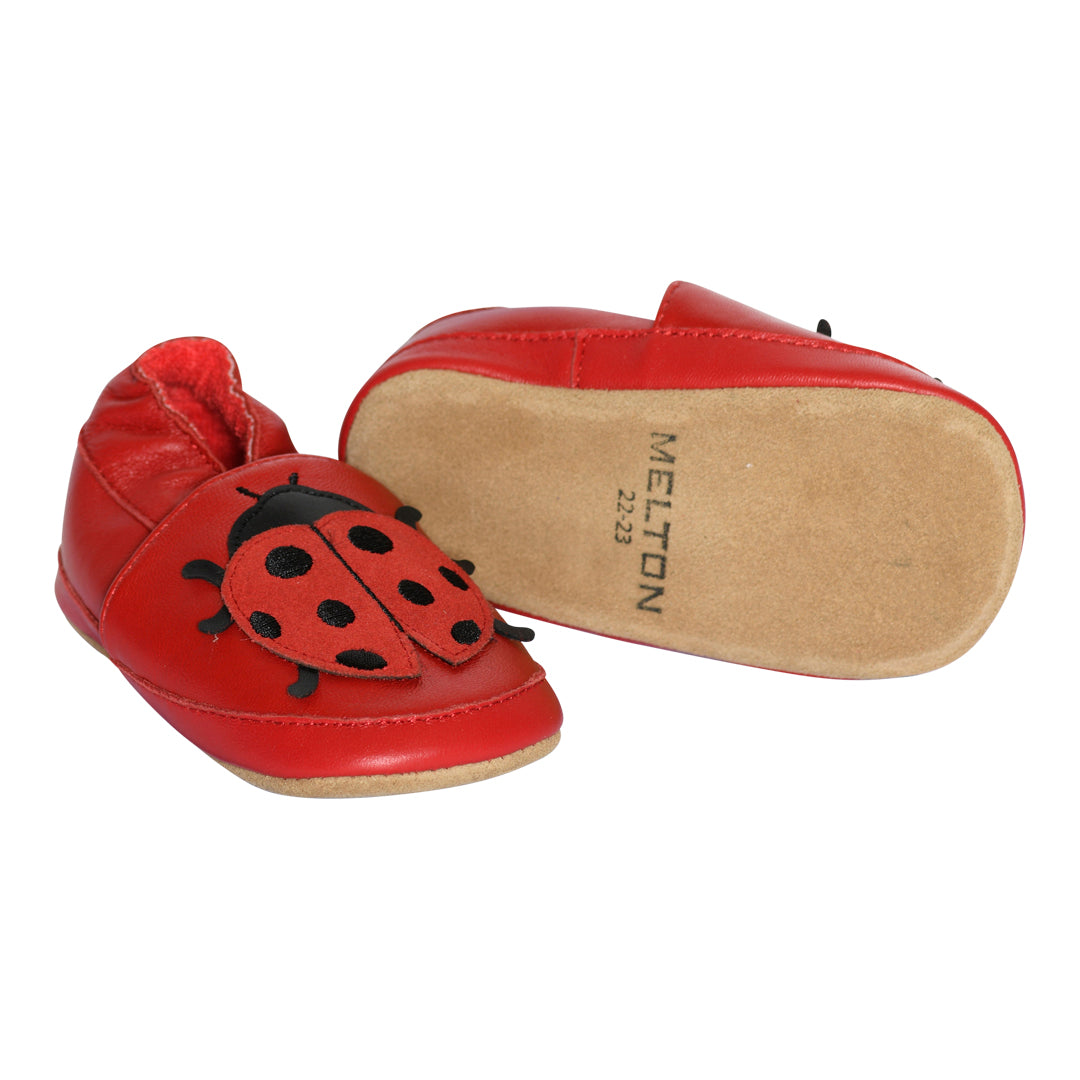 Ladybug leather slippers