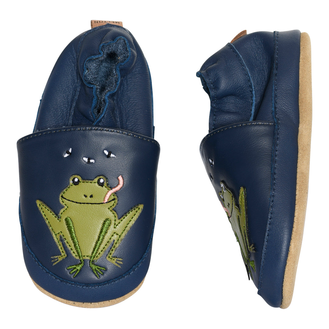 Frog leather slippers