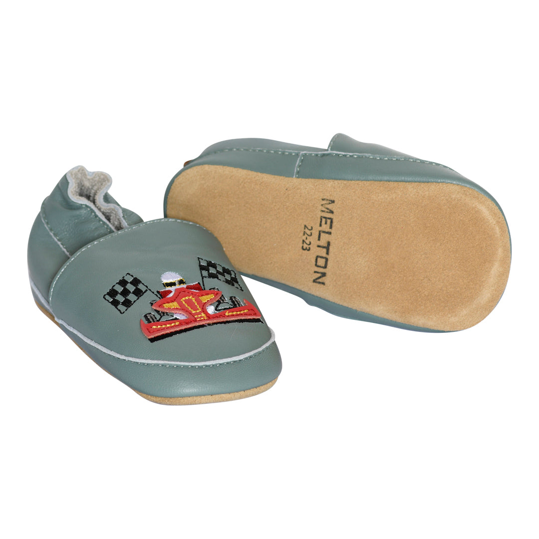 Go-cart leather slippers