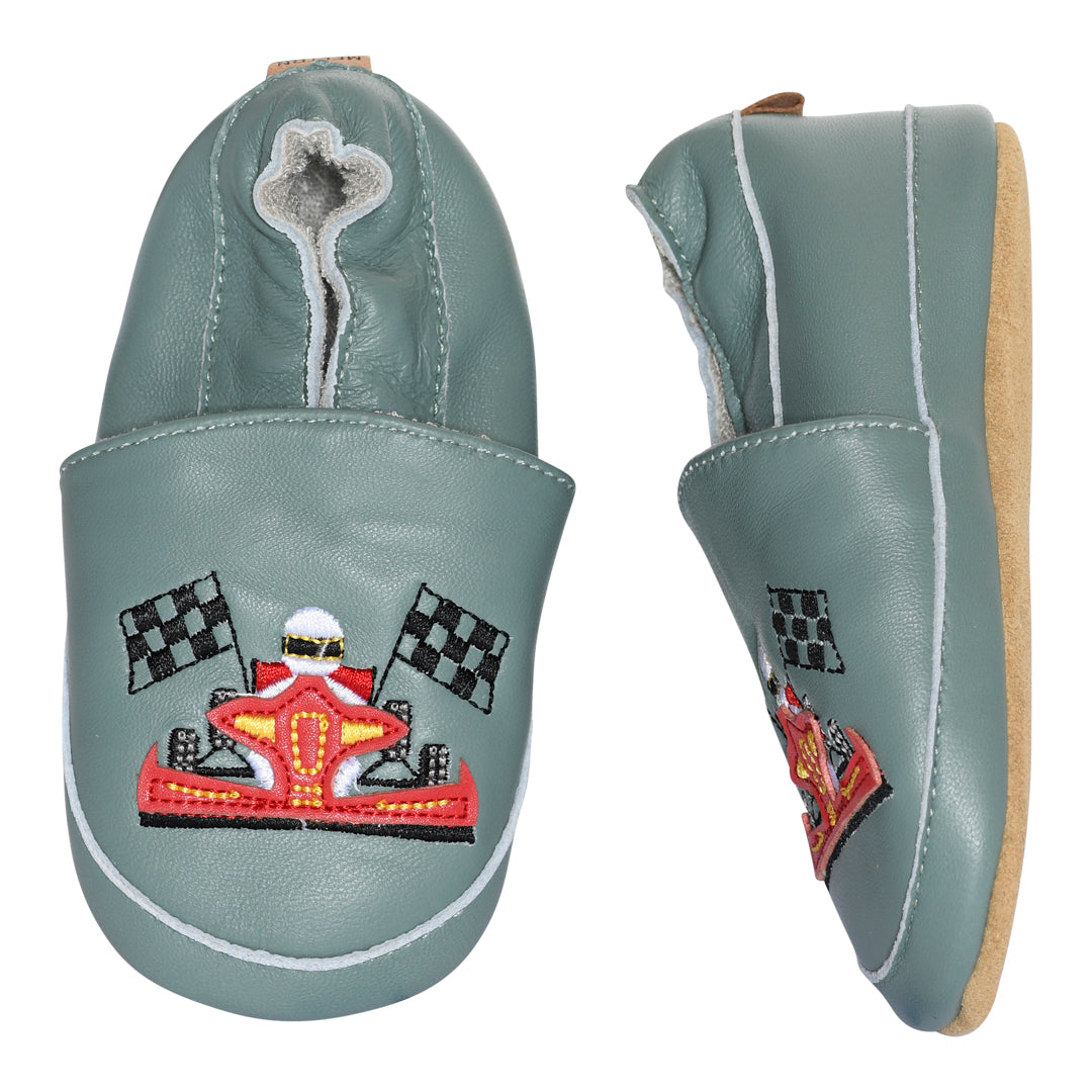 Go-cart leather slippers