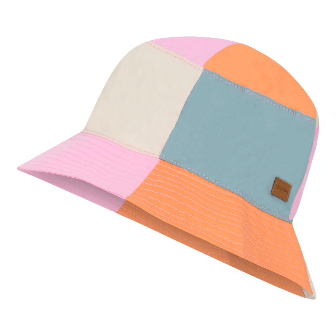 Block poplin hat