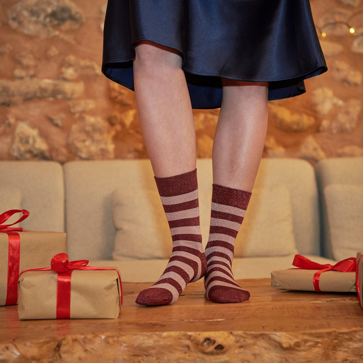 Mathilde glitter sock