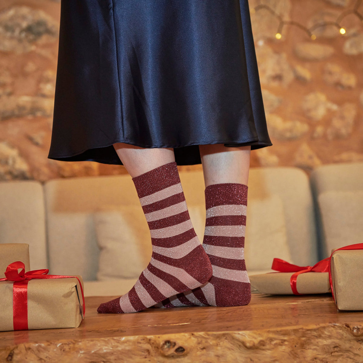 Mathilde glitter sock
