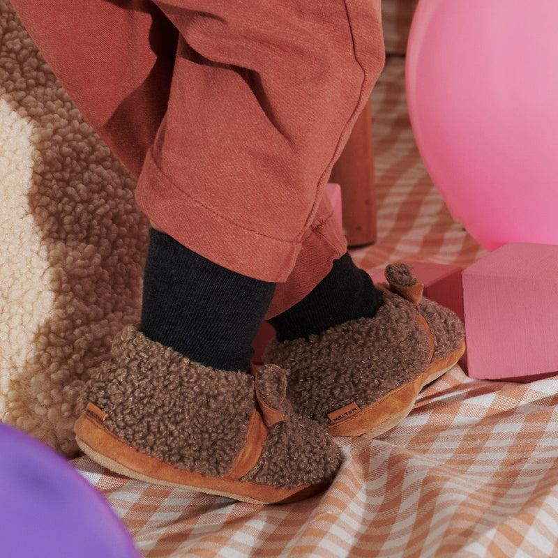 Fuzzy teddy slipper