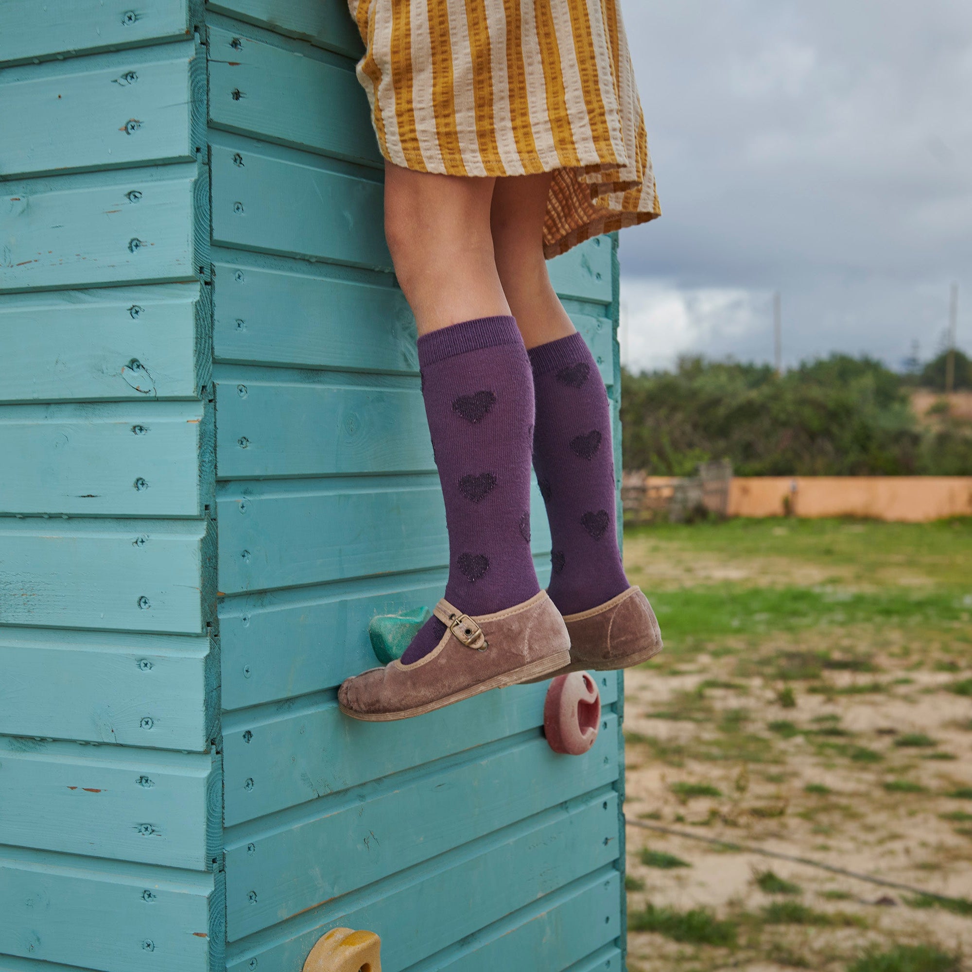 Hearts knee socks